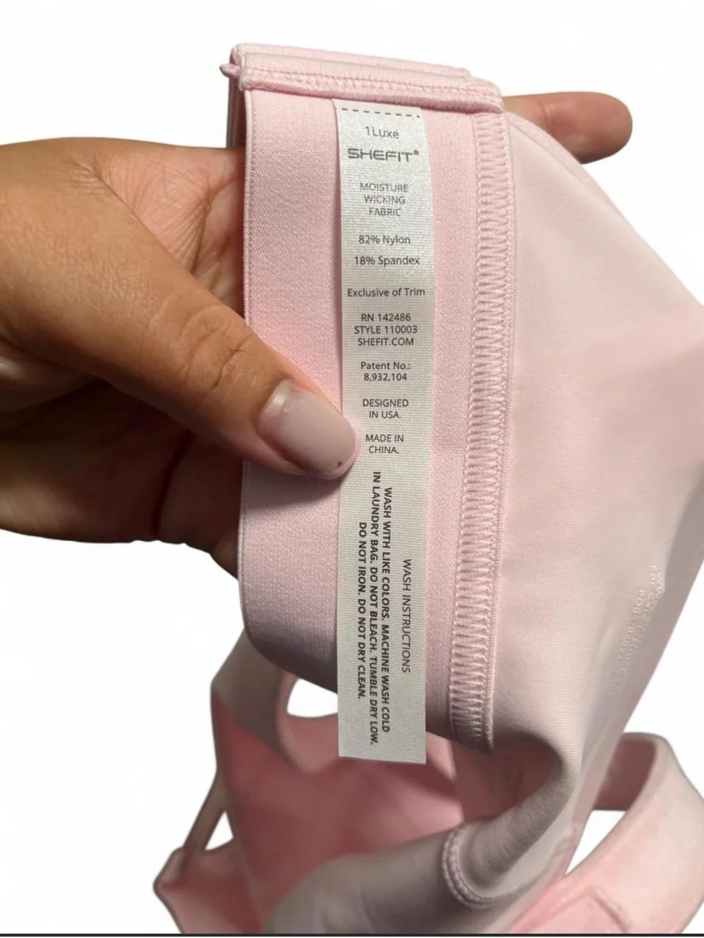 SheFit Front-Zip Light Pink Sports Bra